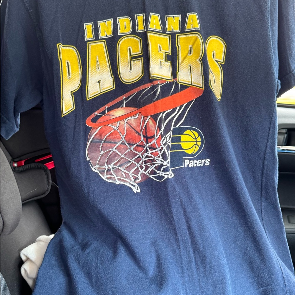 Vintage Y2K Indiana Pacers Kids Basketball Graphic T-Shirt NBA Finals